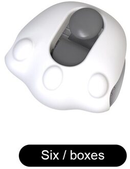 6 Stuks Cartoon Kat Klauw Non-marking Antislip Quilt Houder Gesp Type Sheet Clip Houder anti-Slip Artefact Quilt Knop wit