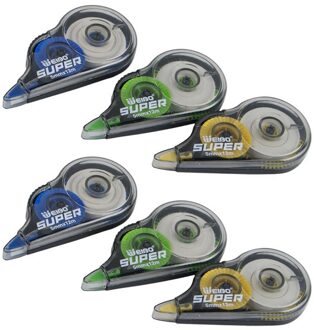 6 Stuks Correctie Corrector Tape Roller Sticker Tape Student Fout Gum Tape Relatiegeschenk Stationery School Office Supply