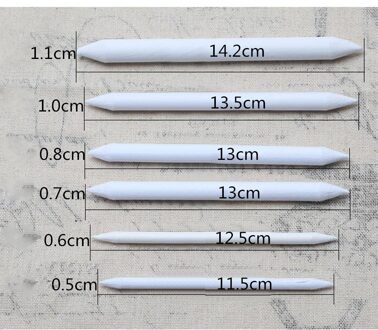 6 STUKS Double Head Schets Papier Witte Pen Pastel Houtskool Papier Schets Tekening Art Schilderen