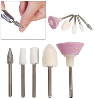 6 Stuks Elektrische Nagel Boren Slijpen Hoofd Gereedschappen Manicure Polijsten Cuticula Cleaner Pedicure Manicure Cutter Nail Art Gereedschap 02