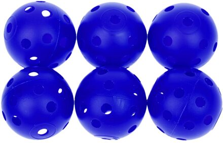 6 Stuks Geperforeerde Plastic Indoor Praktijk Golfballen Tennis Training Ballen as described