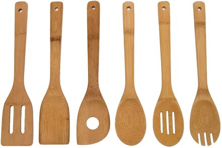 6 Stuks Houten Lepels Voor Herbruikbare Houten Keukengerei Set Gereedschap Ollas De Cocina Keuken Accessoires Utensilios De Cocina