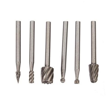 6 Stuks Hss High Speed Boren Bit Hole Duurzaam Boren Handje Roterende Bestanden Set Kit Tool Hout Metaal Gat cutter Boren
