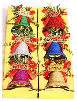 6 Stuks Kerst Bells Metal Jingle Bells Kerstboom Decoratie Diy Familie Ornament Xmas Kerstballen Bells Ambachten Hanger