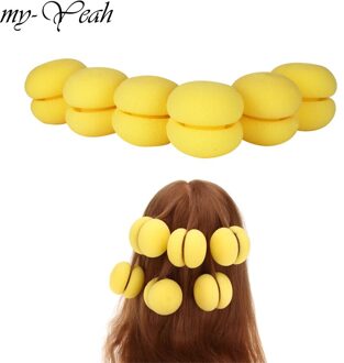 6 Stuks Magic Sponge Haar Curler Rollers Hair Care Foam Ballen Krulspelden Broodje Kappers Roller Diy Styling Tools Diy Thuis
