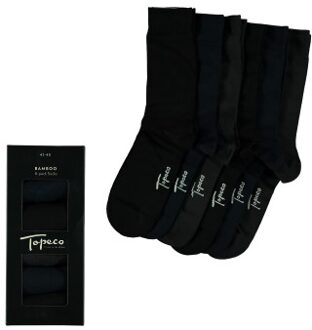 6 stuks Men Bamboo Crew Socks Grijs,Versch.kleure/Patroon,Rood - Maat 41/45