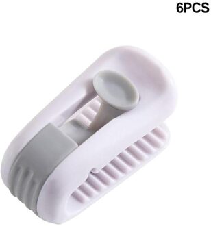 6 Stuks Quilt Deken Clip Geen Naald Veiligheid Onzichtbare Bed Voorblad Houder Huishouden Antislip Apparaat Sprei Bed sheet Fixator Paars