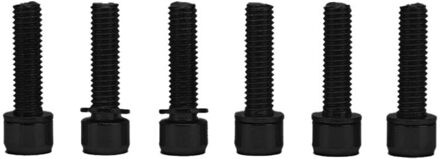 6 Stuks Rvs Schroeven Bouten Met Wasmachine Voor Fiets Stengels & Stuur Zwart Paars