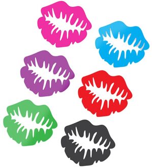 6 Stuks Silicone Rood Glas Marker Drinken Marker Creatieve Lippen Vorm Glas Identificatie Marker (Gemengde)
