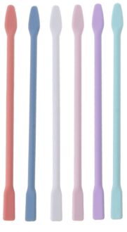 6 Stuks Siliconen Roerstokjes Hars Mix Sticks Facial Make Up Roeren Staven Voor Mengen Hars Vloeibare Verf Epoxy Diy ambachten L kleur willekeurig