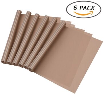 6 STUKS Teflon Vel 40*60cm 30*40cm Herbruikbare Slip Bakken Mat Olie-proof Papier bakken Oven Tool non-stick voor BBQ bakken tool 6PCS40X30CM