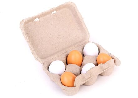 6 stuks van houten play keuken eten koken yolk misleiden kinderen kids baby speelgoed baby keuken speelgoed