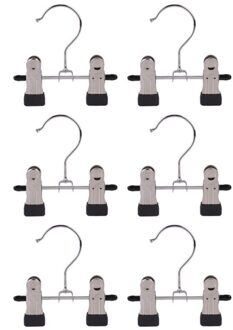 6 Stuks Verstelbare Roestvrij Staal Schoenenrek Broek Map Boot Hanger Holder Draagbare Reizen Wasserij Haak Opknoping Kleding Sok Clip -A