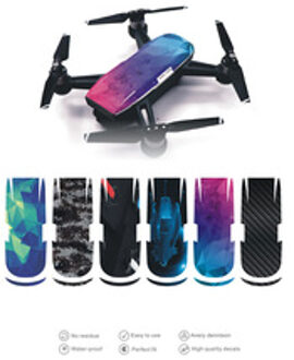 6 Stuks Voor Dji Spark Drone Body Sticker Waterdichte Pvc Carbon Fiber Voor Dji Spark Decoratieve Skin Decals Voor Dji spark Accessoires