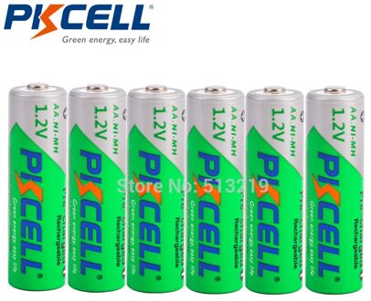 6 Stuks X Pkcell 2200Mah 1.2V Nimh Aa Oplaadbare Batterij Lage Zelfontlading Batterijen Ni-Mh Voor Zaklamp Speelgoed batterij
