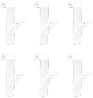 6 Stuks Zelfklevende Plastic Muur Haak Tas Hanger Sticky Keuken Thuis Badkamer Opslag Opknoping Houder Waterdichte Handdoek Haak doorzichtig