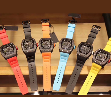 6 Types Mens Mechanical luxury watch Carbon Fiber case Black Rubber strap RM35-02 Top quality 1:1 watches FQ/028