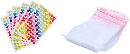 6 Vellen Zelfklevend Fotoalbum Craft Stickers & 100Pc 7X11Cm Transparante Plastic Seal Zip Sluiting zip Gesloten Zak