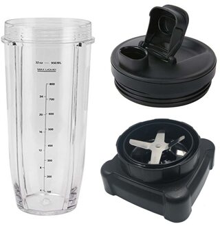 6 Vinnen Blade 32Oz Juicer Cup Met Uitloop Deksel Onderdelen Voor Ninja Blender BL610 1000W Vervanging Power Motor base