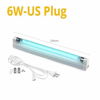 6 W Us Plug 110V/220V T5 Uv Gel Polymerisatielamp Home Uv Led Lamp Kiemdodende Sterilisator eliminator Buis Quartz Licht Aluminium