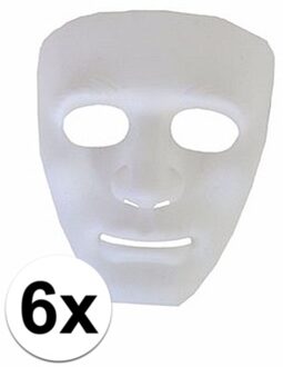 6 witte geesten maskers