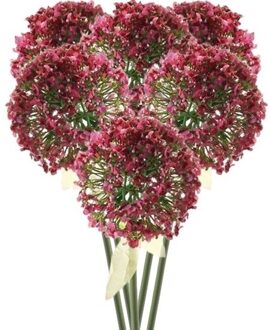 6 x Kunstbloemen steelbloem roze/rode sierui 70 cm - Kunstbloemen Paars