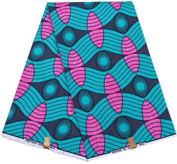 6 Yards Afrikaanse Ankara Wax Stof Pure Polyester Ademende Afrikaanse Wax Stof Prints Voor Party Geschikt Lente Zomer