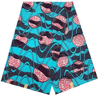 6 Yards Blue Afrikaanse Print Stof Tissue Wax Stof 100% Katoen Pagne Afrikaanse Dragen Voor Materialen Voor Dashiki Jurk party