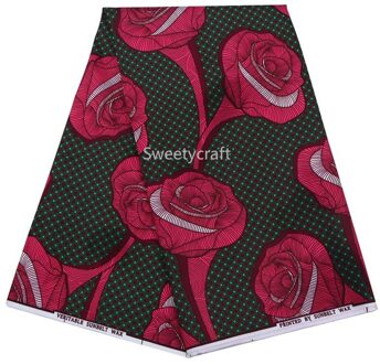 6 Yards Nederlands Wax Stoffen Afircan Doek Bloem Gedrukt Voor Diy Naaien Patchwork Vrouwen Jurk Tas Tafelkleed Thuis Decoratie
