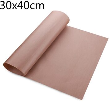 60*40/30*40 Hittebestendig Dikke Oven Bakken Pad Non-stick Olie Doek Olie-Proof linnen Hoge Temperatuur Olie Papier Bakken Mat Pad 30x40cm bruin
