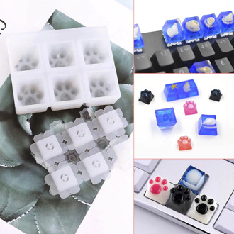 60-65 key cat claw square multi-style mechanical keyboard silicone mold DIY handmade crystal epoxy keycap mold