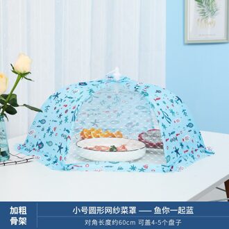60/80 Cm Gaas Paraplu Voedsel Deksel Picknick Keuken Anti Fly Klamboe Gevouwen Maaltijd Cover Tent Tafel Mesh voedsel Cover Keuken Tool 16duim C ronde