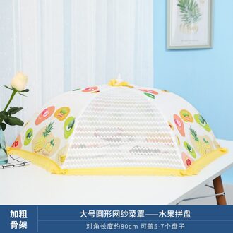 60/80 Cm Gaas Paraplu Voedsel Deksel Picknick Keuken Anti Fly Klamboe Gevouwen Maaltijd Cover Tent Tafel Mesh voedsel Cover Keuken Tool 20duim B ronde