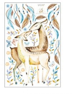 60*90CM Elanden herten muurstickers home decor kleine papier woonkamer slaapkamer muur decor sticker op de behang Diy Home Decals