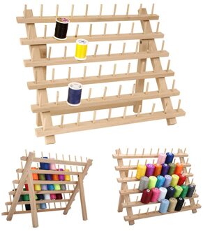 60 As Hout Draad Rack Spool Naaien Organizer Hout Draad Tailor Rack Premium Draad Rack Spool Organisator Opslag Houder