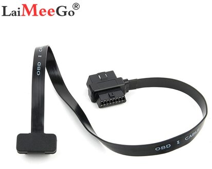 60 Cm Ultra Slim 2 In 1 Obdii OBD2 Kabel 16 Pin Vrouw Naar Man/Vrouw Uitbreiding Connector Kabel splitter Verlengkabel