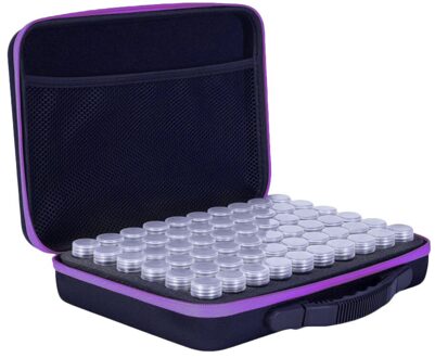 60 Flessen Diamant Schilderij Accessoires Container Opbergtas Doos Draagtas Diamant Borduurwerk Gereedschap Handtas Diy Opslag paars