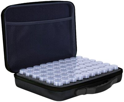 60 Flessen Diamant Schilderij Accessoires Container Opbergtas Doos Draagtas Diamant Borduurwerk Gereedschap Handtas Diy Opslag zwart