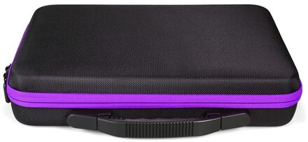 60-flessen Diamant Schilderij Doos Shockproof -proof Dubbele Rits Sluiting Borduurwerk Steentjes Opslag Container Case- blauw Paars