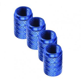 60% In !! 4 Stuks Aluminium Auto Wiel Tyre Bandenspanning Valve Stem Cap Stofkap Blauw