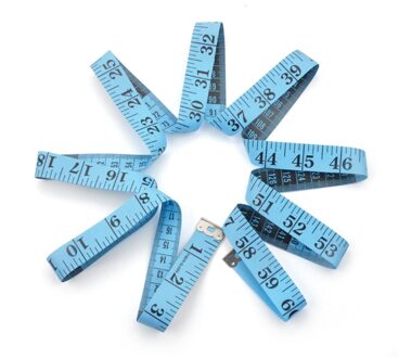 60 Inch/300Cm Diy Kleermaker Kleding Meetlint Platte Heerser Centimeter Meter Naaien Meetlint Doek Heerser zachte Tape Blauw