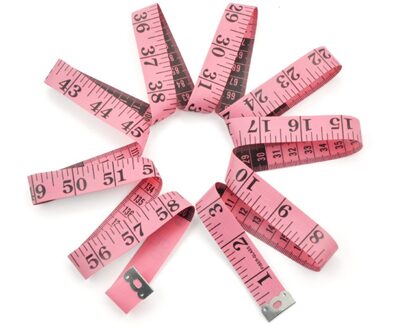 60 Inch/300Cm Diy Kleermaker Kleding Meetlint Platte Heerser Centimeter Meter Naaien Meetlint Doek Heerser zachte Tape Roze