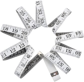 60 Inch/300Cm Diy Kleermaker Kleding Meetlint Platte Heerser Centimeter Meter Naaien Meetlint Doek Heerser zachte Tape wit