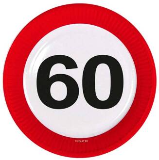 60 Jaar Verkeersbord Borden - 8 stuks