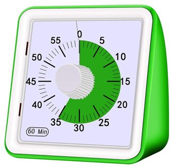 60 Minuten Analoge Visuele Timer, Stille Countdown, Tijd Management Tool Voor Kinderen En Volwassenen Visuele Analoge Timer groen