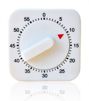 60 Minuten Kookwekker Count Down Alarm Herinnering Wit Vierkante Vorm Mechanische Timer Voor Keuken Voedsel Voorbereiding