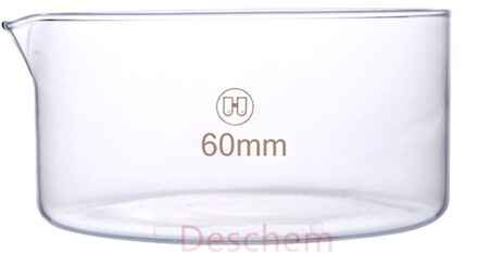60 Mm * 40 Mm, Glas Crystallizing Schotel, Laboratorium Chemie Glaswerk, Od 6 Cm