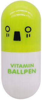 60 pcs 6 Kleur Cartoon Kleurrijke Balpen Creatieve Schoolbenodigdheden Capsule Balpen 0.7MM Penpunt Leuke Patroon pen 60 stk groen / 60 stk blauw