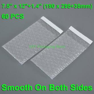 60 Pcs 7.5 "X 12" 1.4 "(190X295 + 35Mm) bubble Zakken Clear Verpakking Enveloppen Poly Plastic Verpakking Zakjes Big Size Self Seal