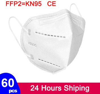 60 Pcs KN95 FFP2 Masks maske Filtration Dustproof Facial Anti-Flu Mask Safety masque Face Protective Mask Mascarillas Tapabocas